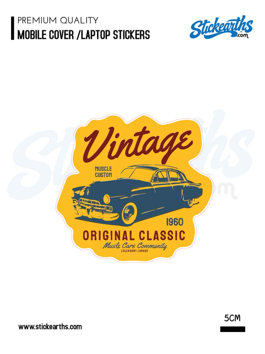 vintage car sticker
