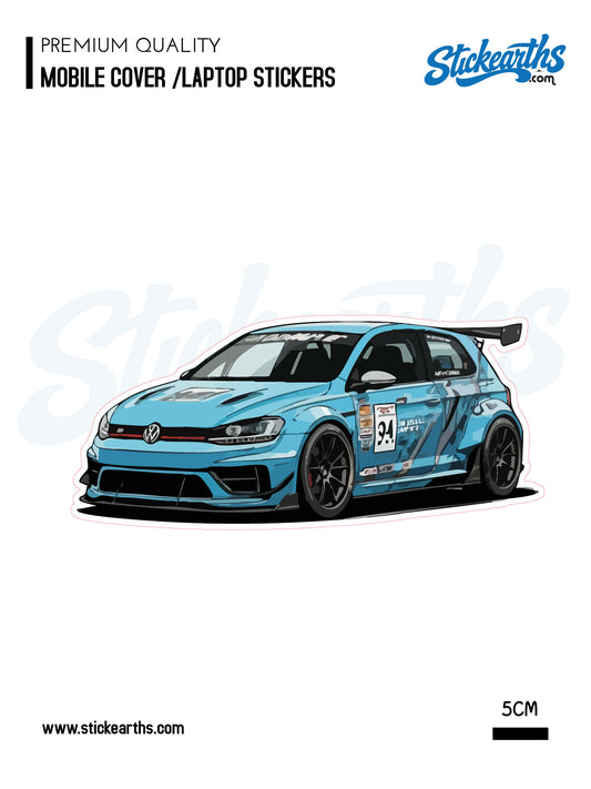 blue polo car sticker